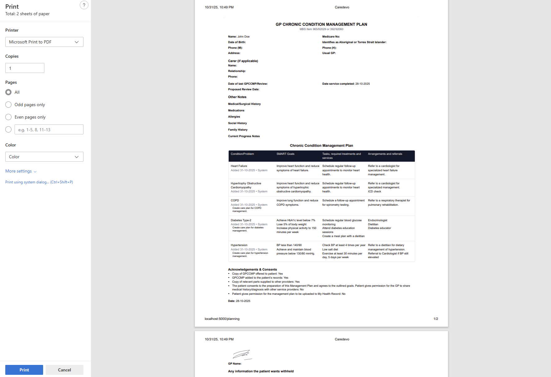 Instant PDF & Print Outputs