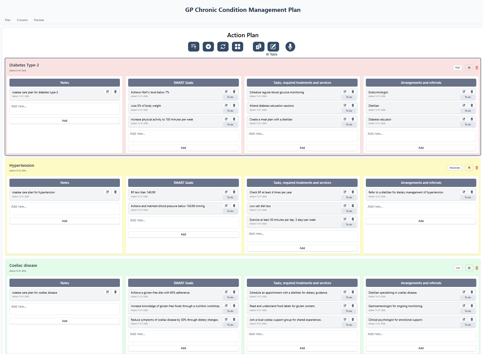 GP Chronic Disease Care Plans (GPCCMP)